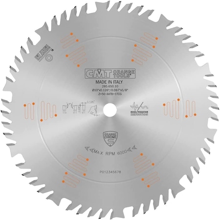 Cmt Orange Chrome Combination Blade 10" x T50 ATB+TCG 285.650.10